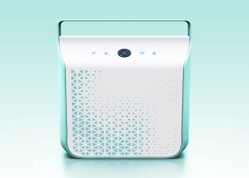 Cleanson空气净化器——设计采用一体式手柄，以及友好而又简单的用户界面~