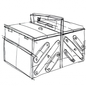 木工师傅的折叠工具箱  单 双