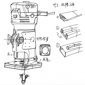 木工修边铣槽辅助设备（立式方式）